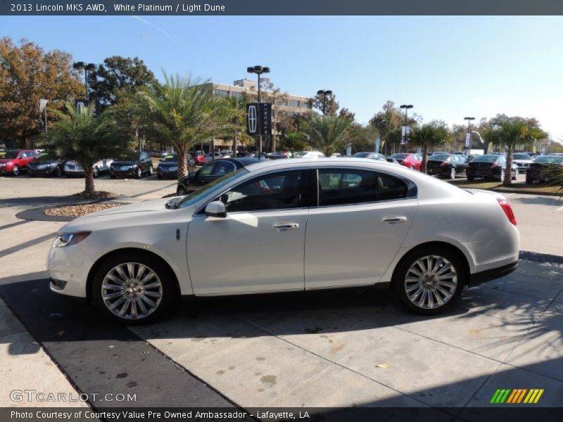 White Platinum / Light Dune 2013 Lincoln MKS AWD