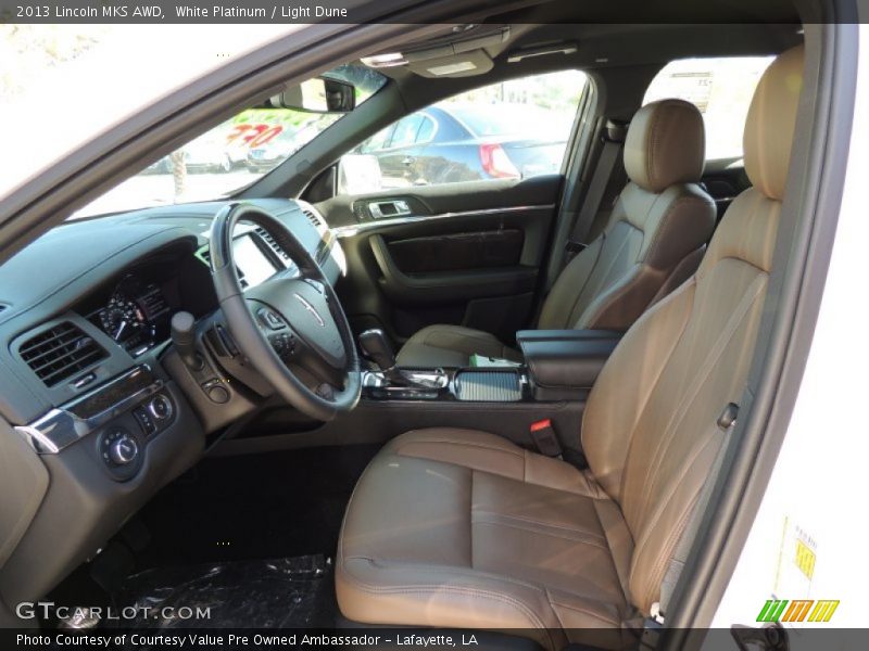 White Platinum / Light Dune 2013 Lincoln MKS AWD