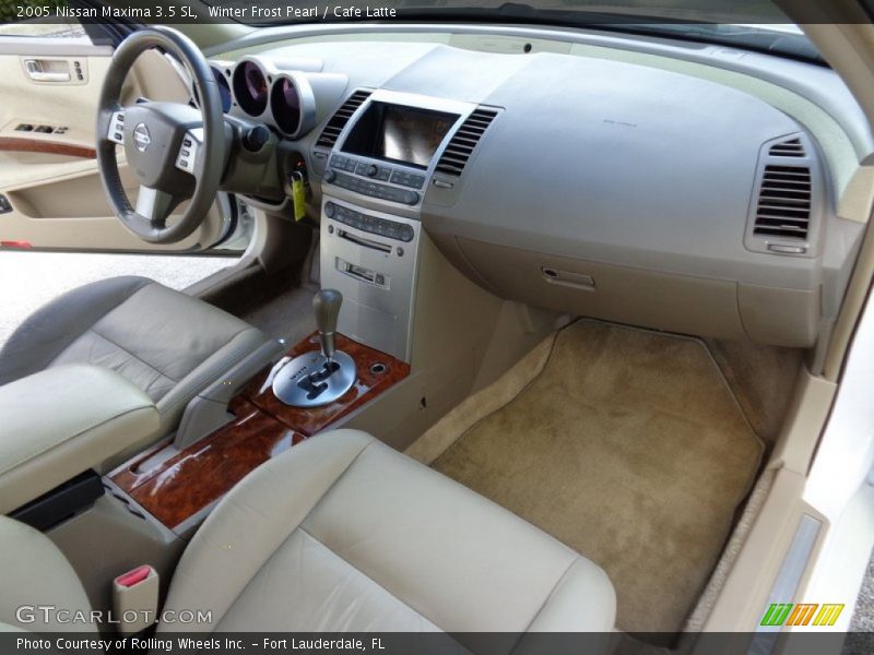 Winter Frost Pearl / Cafe Latte 2005 Nissan Maxima 3.5 SL