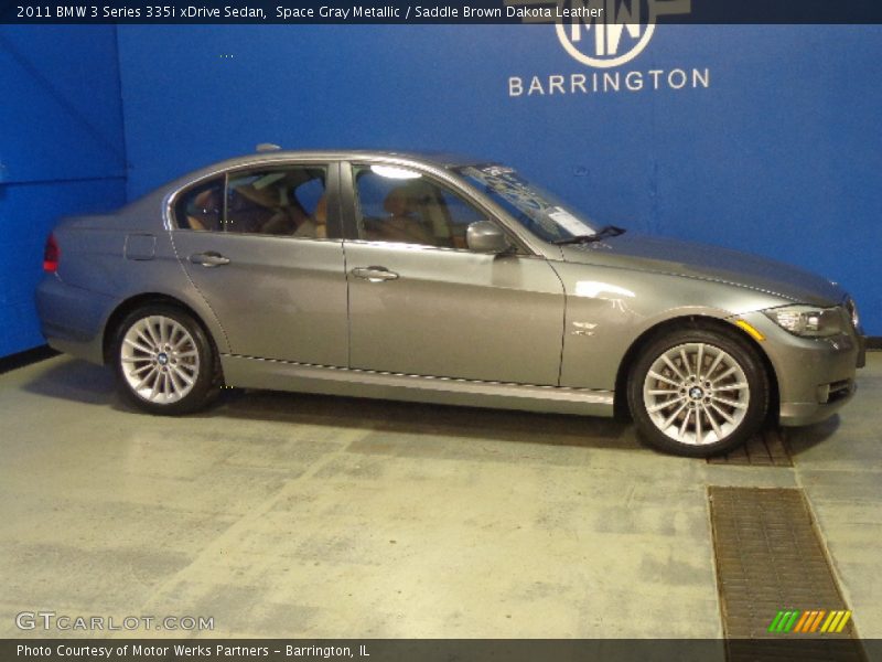Space Gray Metallic / Saddle Brown Dakota Leather 2011 BMW 3 Series 335i xDrive Sedan