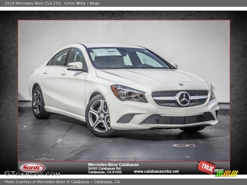 Cirrus White / Beige 2014 Mercedes-Benz CLA 250