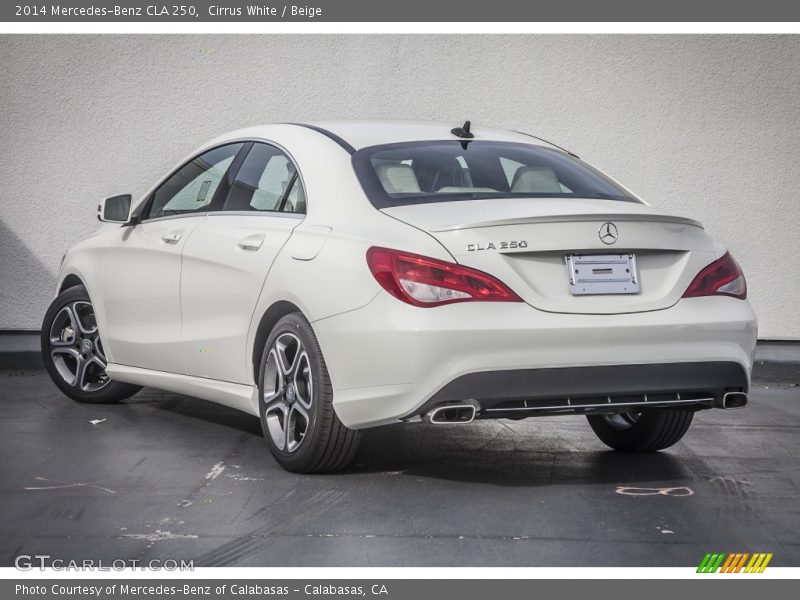 Cirrus White / Beige 2014 Mercedes-Benz CLA 250
