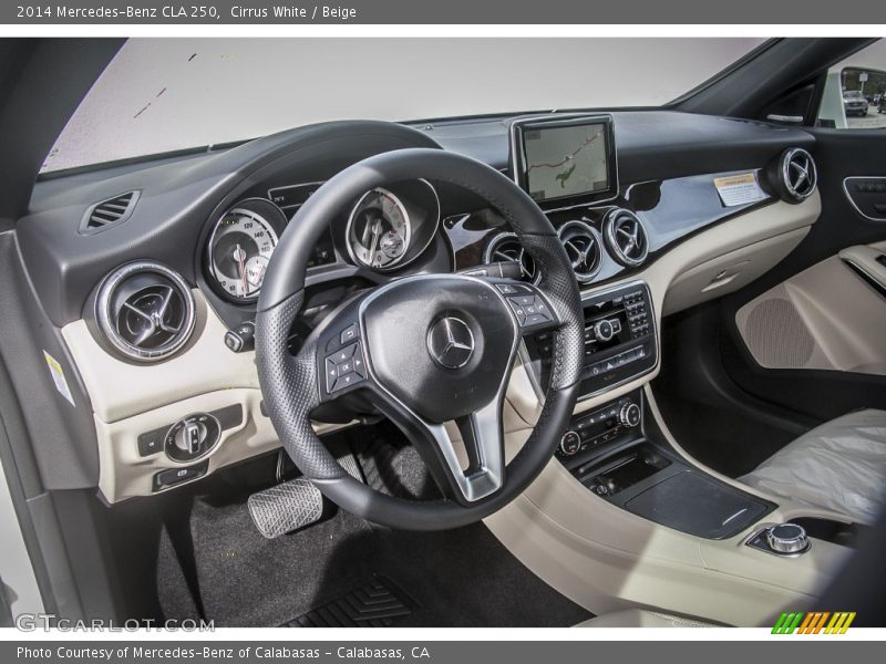 Cirrus White / Beige 2014 Mercedes-Benz CLA 250