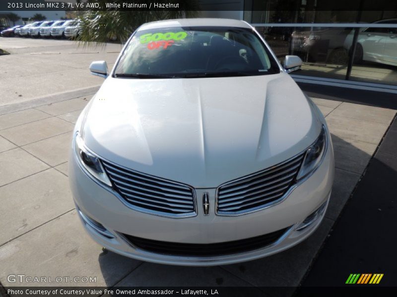 White Platinum / Hazelnut 2013 Lincoln MKZ 3.7L V6 AWD