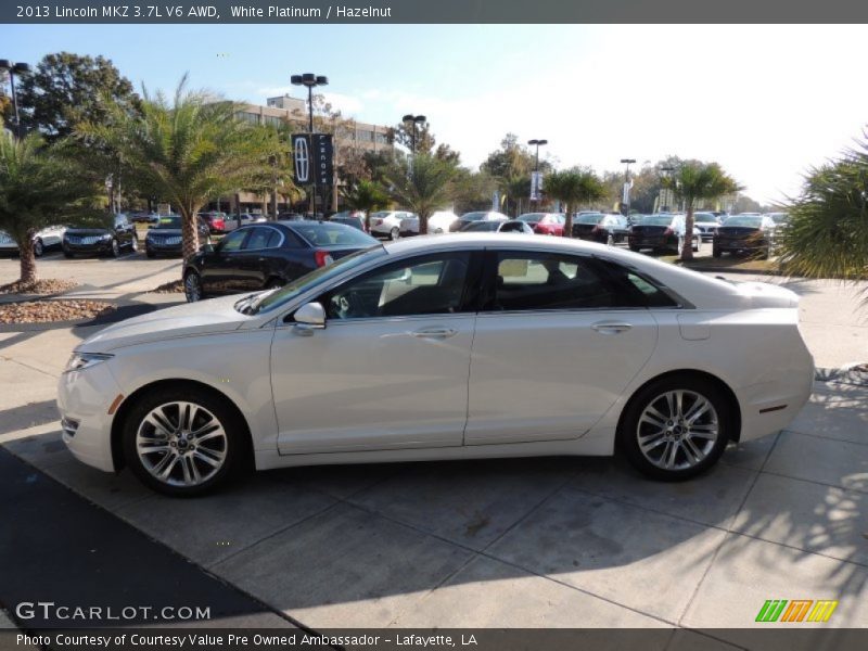 White Platinum / Hazelnut 2013 Lincoln MKZ 3.7L V6 AWD