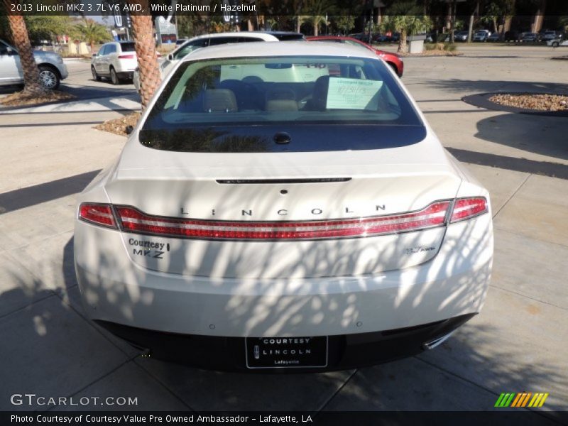 White Platinum / Hazelnut 2013 Lincoln MKZ 3.7L V6 AWD