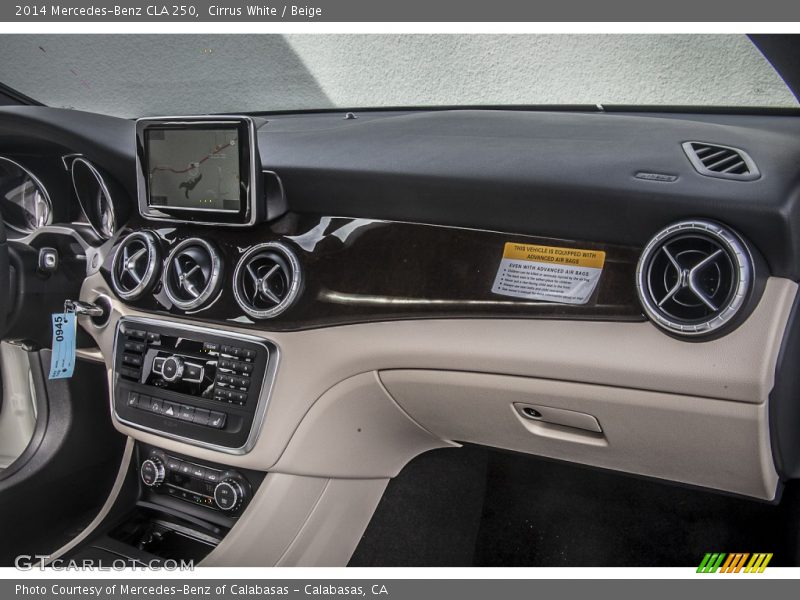 Cirrus White / Beige 2014 Mercedes-Benz CLA 250