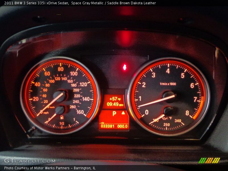 Space Gray Metallic / Saddle Brown Dakota Leather 2011 BMW 3 Series 335i xDrive Sedan