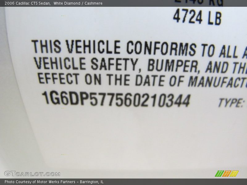 White Diamond / Cashmere 2006 Cadillac CTS Sedan