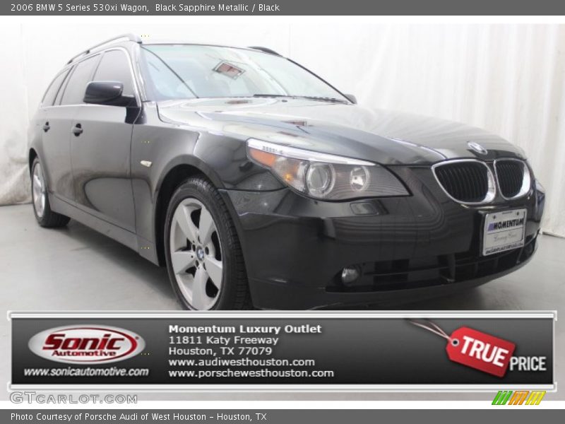 Black Sapphire Metallic / Black 2006 BMW 5 Series 530xi Wagon
