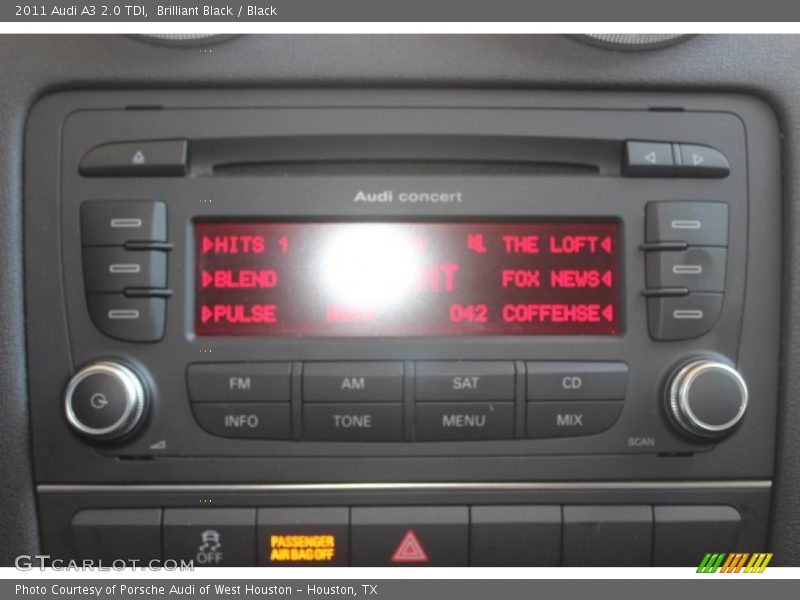 Brilliant Black / Black 2011 Audi A3 2.0 TDI