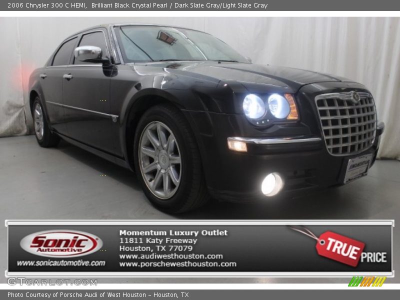 Brilliant Black Crystal Pearl / Dark Slate Gray/Light Slate Gray 2006 Chrysler 300 C HEMI