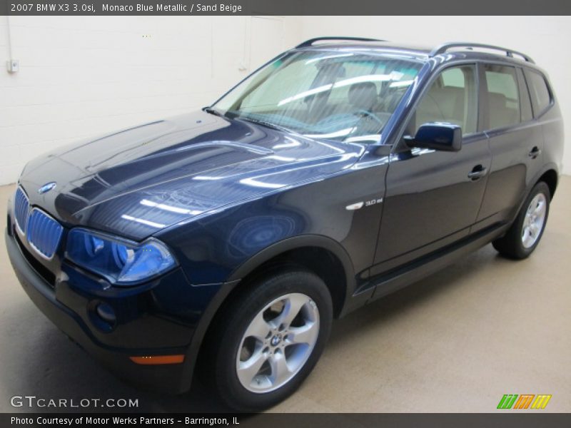 Monaco Blue Metallic / Sand Beige 2007 BMW X3 3.0si