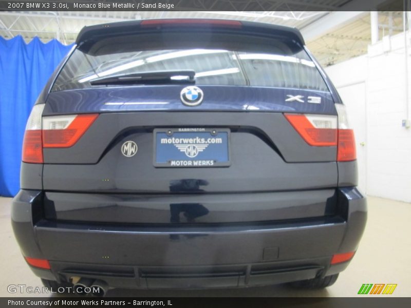 Monaco Blue Metallic / Sand Beige 2007 BMW X3 3.0si
