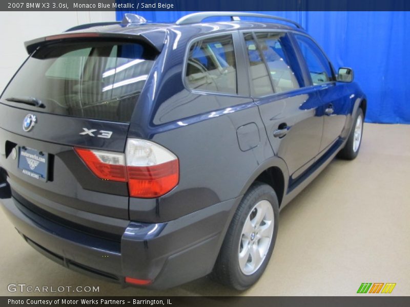 Monaco Blue Metallic / Sand Beige 2007 BMW X3 3.0si
