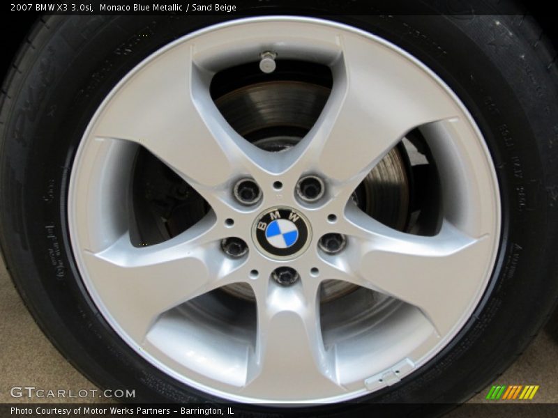 Monaco Blue Metallic / Sand Beige 2007 BMW X3 3.0si