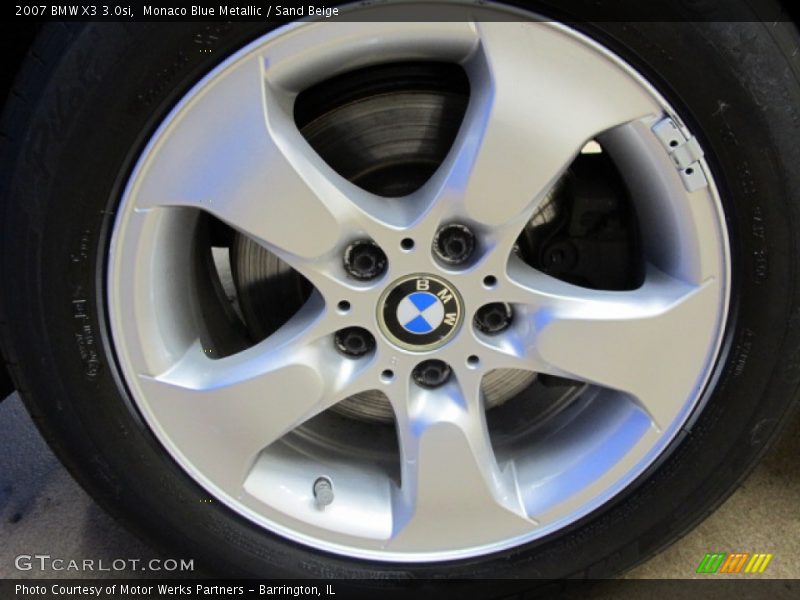 Monaco Blue Metallic / Sand Beige 2007 BMW X3 3.0si