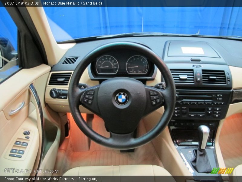 Monaco Blue Metallic / Sand Beige 2007 BMW X3 3.0si