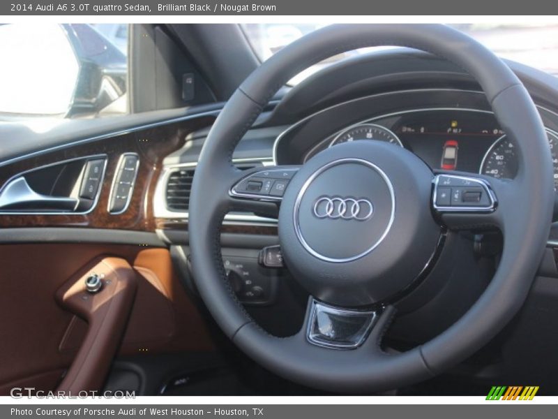 Brilliant Black / Nougat Brown 2014 Audi A6 3.0T quattro Sedan