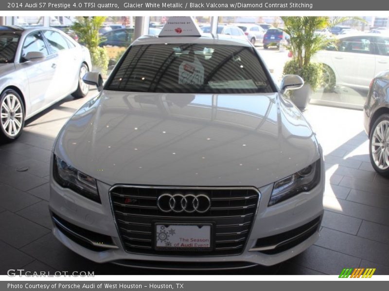 Glacier White Metallic / Black Valcona w/Diamond Contrast Stitching 2014 Audi S7 Prestige 4.0 TFSI quattro