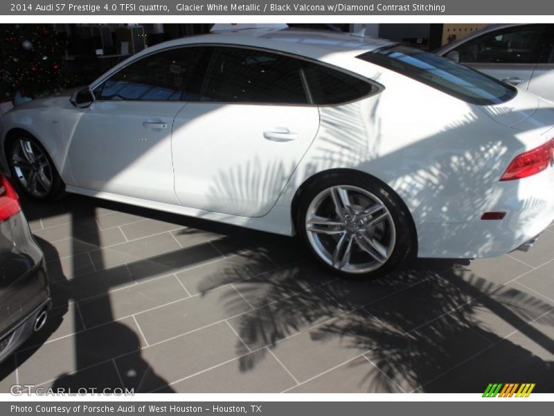 Glacier White Metallic / Black Valcona w/Diamond Contrast Stitching 2014 Audi S7 Prestige 4.0 TFSI quattro