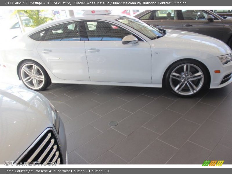 Glacier White Metallic / Black Valcona w/Diamond Contrast Stitching 2014 Audi S7 Prestige 4.0 TFSI quattro