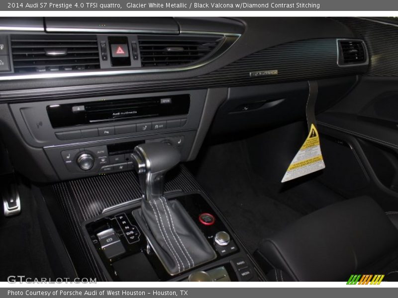 Glacier White Metallic / Black Valcona w/Diamond Contrast Stitching 2014 Audi S7 Prestige 4.0 TFSI quattro
