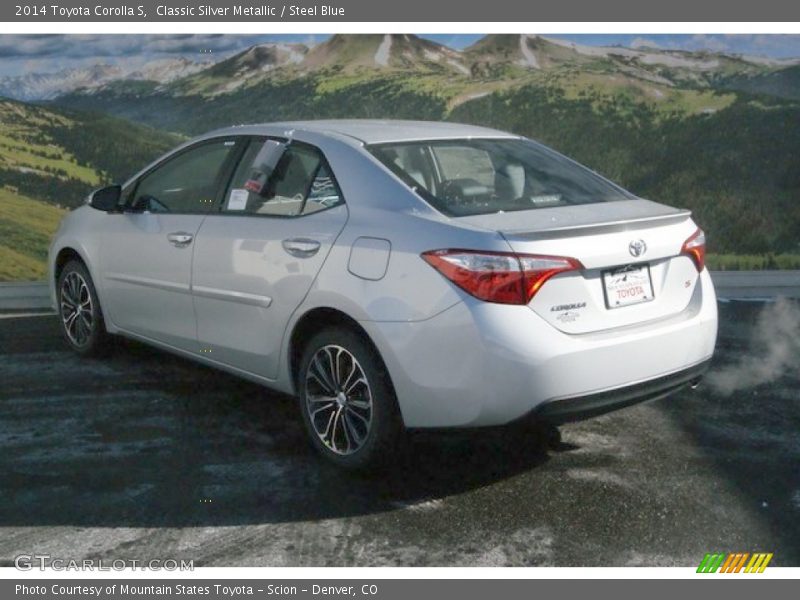 Classic Silver Metallic / Steel Blue 2014 Toyota Corolla S