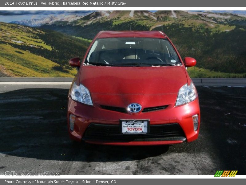 Barcelona Red Metallic / Misty Gray 2014 Toyota Prius Two Hybrid