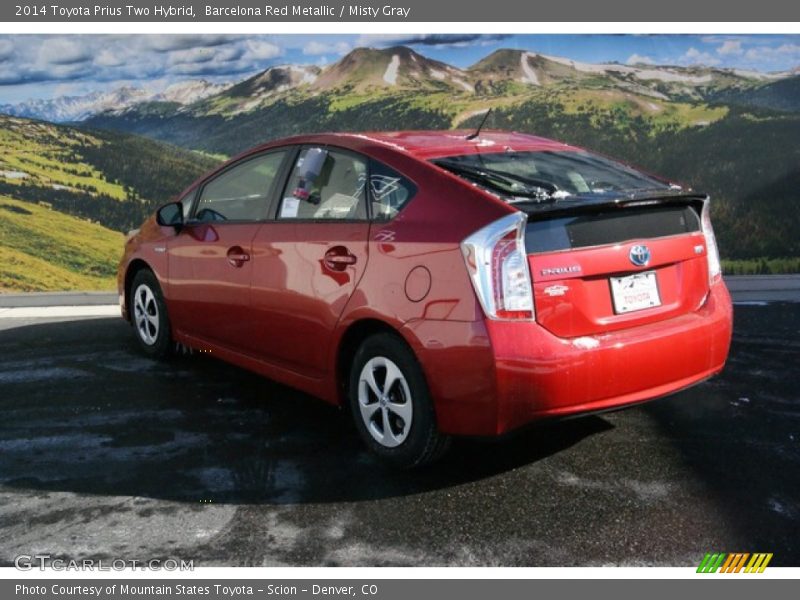 Barcelona Red Metallic / Misty Gray 2014 Toyota Prius Two Hybrid