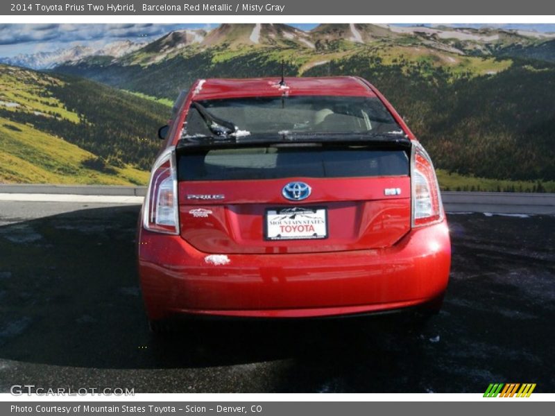 Barcelona Red Metallic / Misty Gray 2014 Toyota Prius Two Hybrid