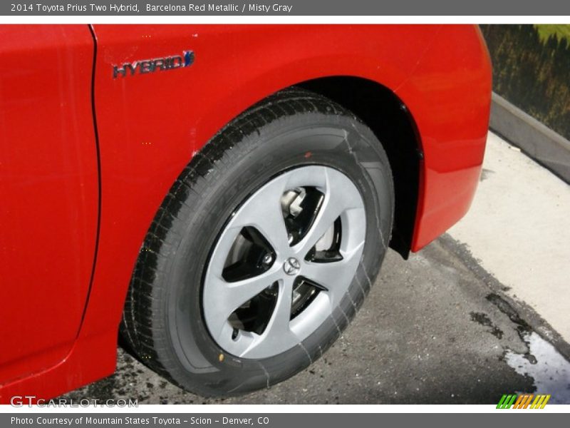 Barcelona Red Metallic / Misty Gray 2014 Toyota Prius Two Hybrid