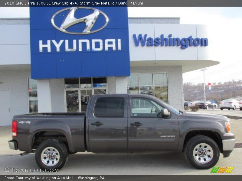 Storm Gray Metallic / Dark Titanium 2010 GMC Sierra 1500 SL Crew Cab 4x4