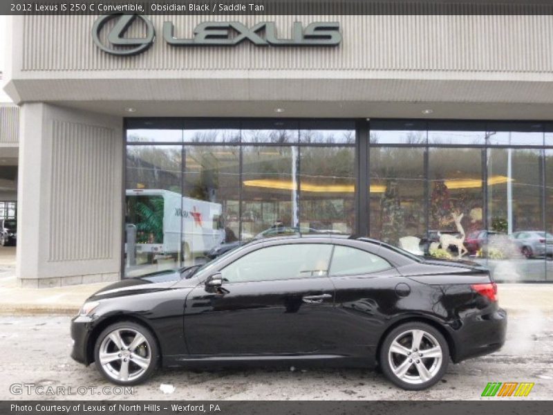 Obsidian Black / Saddle Tan 2012 Lexus IS 250 C Convertible