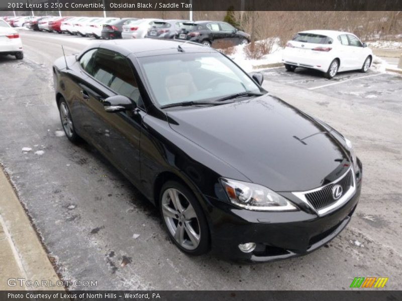 Obsidian Black / Saddle Tan 2012 Lexus IS 250 C Convertible