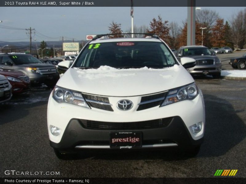 Super White / Black 2013 Toyota RAV4 XLE AWD