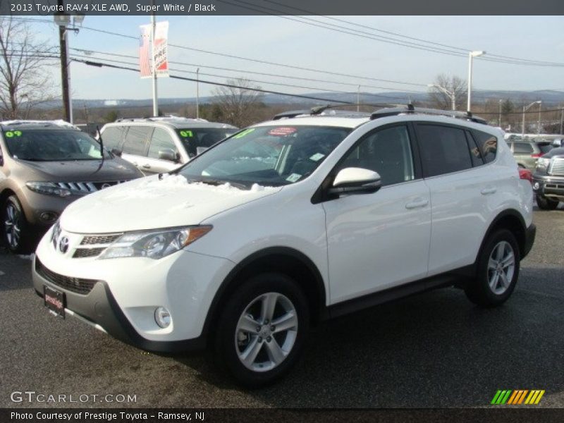 Super White / Black 2013 Toyota RAV4 XLE AWD