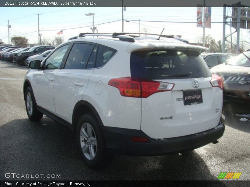 Super White / Black 2013 Toyota RAV4 XLE AWD