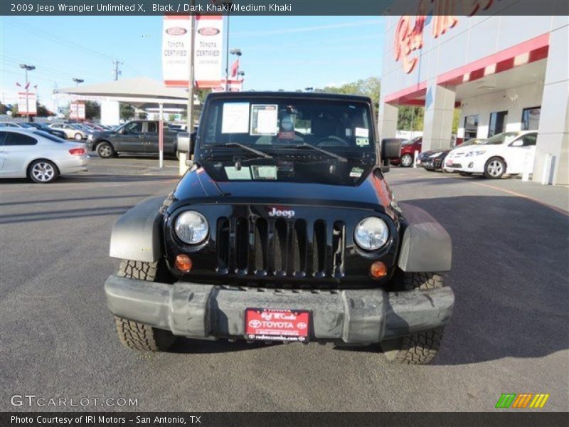 Black / Dark Khaki/Medium Khaki 2009 Jeep Wrangler Unlimited X