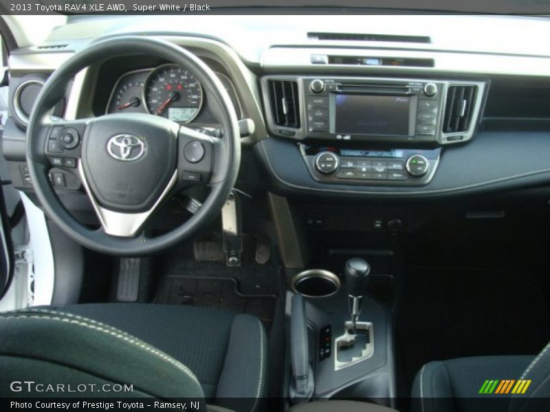 Super White / Black 2013 Toyota RAV4 XLE AWD