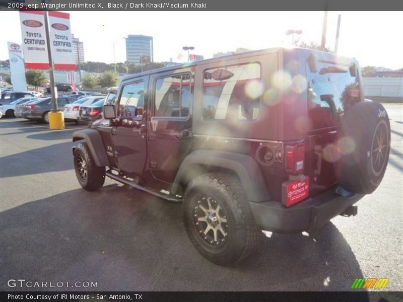 Black / Dark Khaki/Medium Khaki 2009 Jeep Wrangler Unlimited X