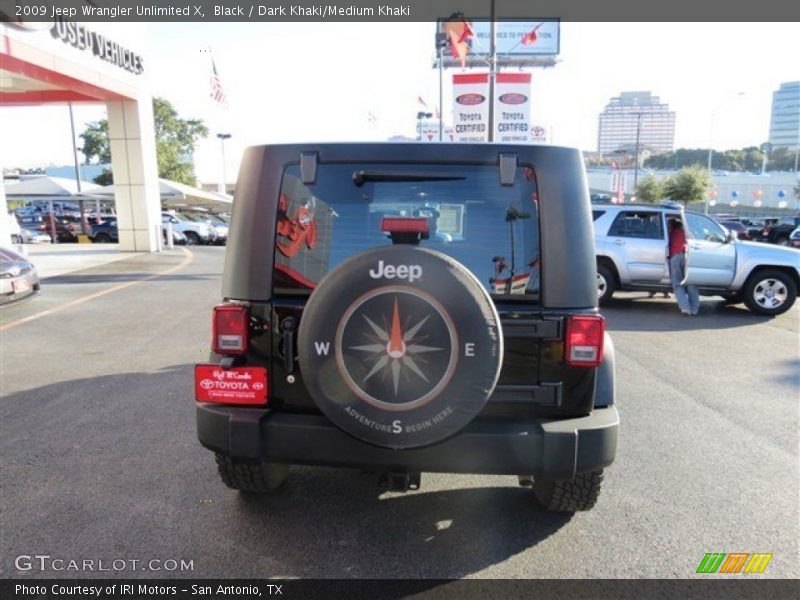 Black / Dark Khaki/Medium Khaki 2009 Jeep Wrangler Unlimited X