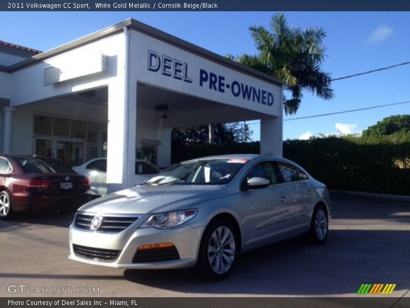 White Gold Metallic / Cornsilk Beige/Black 2011 Volkswagen CC Sport