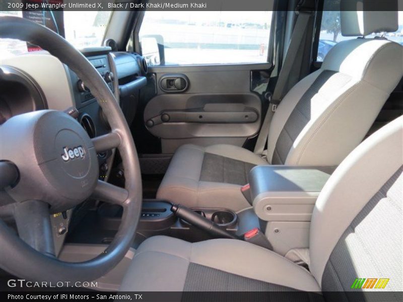 Black / Dark Khaki/Medium Khaki 2009 Jeep Wrangler Unlimited X