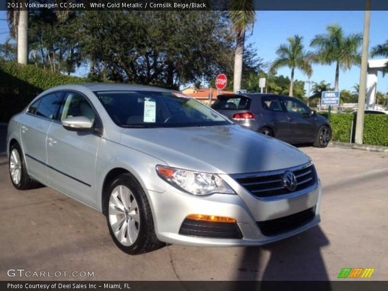 White Gold Metallic / Cornsilk Beige/Black 2011 Volkswagen CC Sport