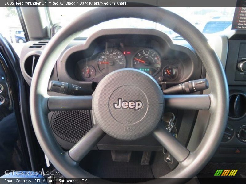 Black / Dark Khaki/Medium Khaki 2009 Jeep Wrangler Unlimited X