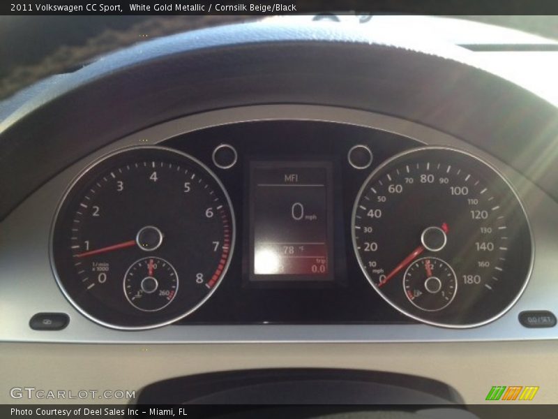 White Gold Metallic / Cornsilk Beige/Black 2011 Volkswagen CC Sport