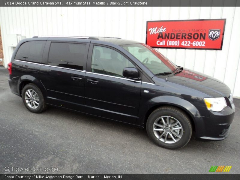 Maximum Steel Metallic / Black/Light Graystone 2014 Dodge Grand Caravan SXT