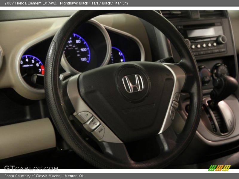 Nighthawk Black Pearl / Black/Titanium 2007 Honda Element EX AWD