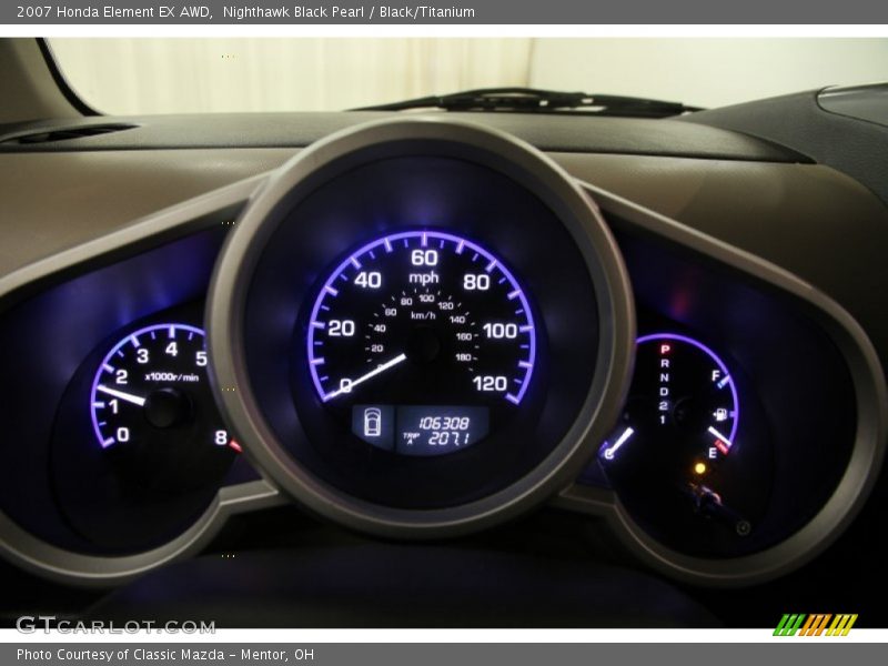 Nighthawk Black Pearl / Black/Titanium 2007 Honda Element EX AWD